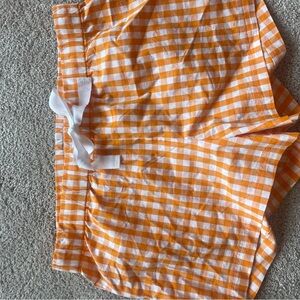 J. Crew Orange and White Checkered Shorts
